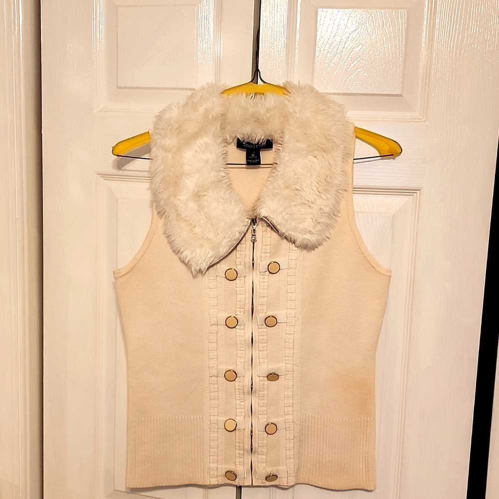 WHBM white vest, size Medium white